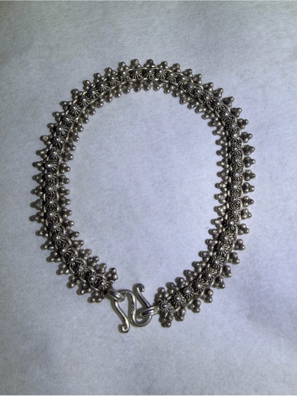 Vintage Mexican 925 Sterling Silver Granulated Bubble Bracelet 7”